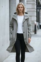 Elodie | Women's Relaxed Tailored Trench Coat, Beige Autumn Coat | My Sweet Wardrobe