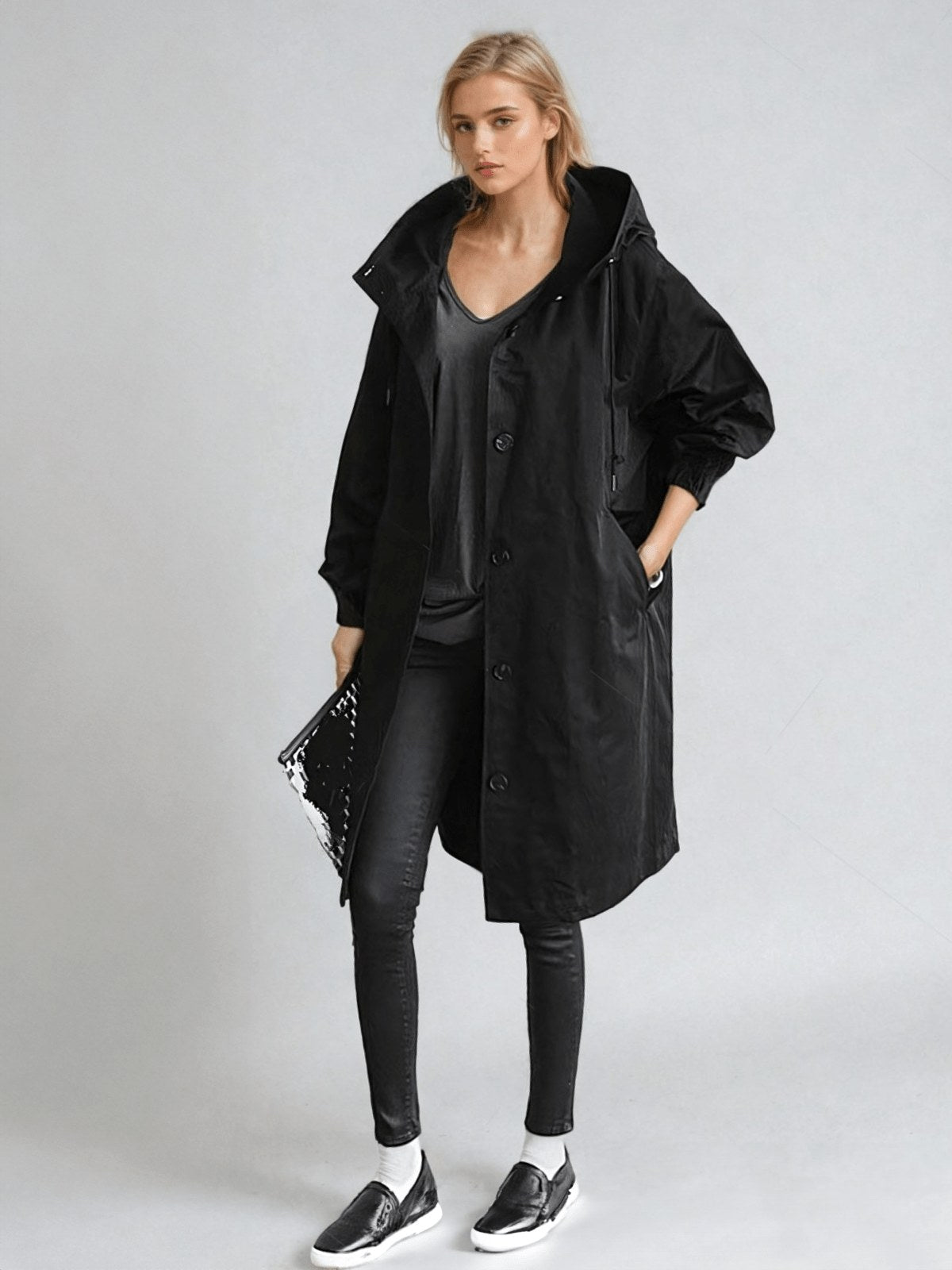 Elodie | Women's Relaxed Tailored Trench Coat, Beige Autumn Coat | My Sweet Wardrobe