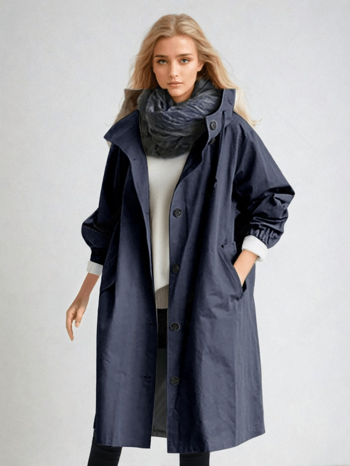 Elodie | Women's Relaxed Tailored Trench Coat, Beige Autumn Coat | My Sweet Wardrobe