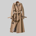 Eloise | Women's Belted Double-Breasted Trench Coat, Longline Winter Coat | My Sweet Wardrobe | Beige