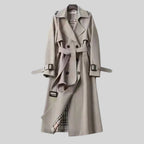 Eloise | Women's Belted Double-Breasted Trench Coat, Longline Winter Coat | My Sweet Wardrobe | Gray