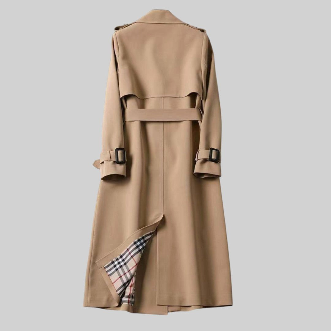 Eloise | Women's Belted Double-Breasted Trench Coat, Longline Winter Coat | My Sweet Wardrobe