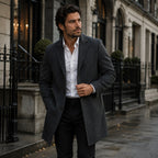 Emmett | Men's Wool-Cashmere Mid-Length Coat, Tailored Autumn Coat | My Sweet Wardrobe