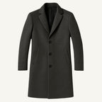Emmett | Men's Wool-Cashmere Mid-Length Coat, Tailored Autumn Coat | My Sweet Wardrobe | Navy blue