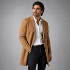 Emmett | Men's Wool-Cashmere Mid-Length Coat, Tailored Autumn Coat | My Sweet Wardrobe