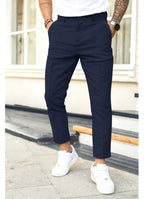 Erik | Men's Trousers with Tapered Leg, Ankle-Length Trousers | My Sweet Wardrobe | Black