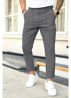 Erik | Men's Trousers with Tapered Leg, Ankle-Length Trousers | My Sweet Wardrobe | Black