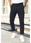 Erik | Men's Trousers with Tapered Leg, Ankle-Length Trousers | My Sweet Wardrobe | Black