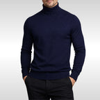 Erwin | Men's Fine-Knit Turtleneck Jumper, Classic Autumn Jumper | My Sweet Wardrobe | White