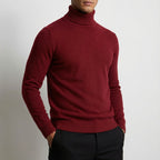 Erwin | Men's Fine-Knit Turtleneck Jumper, Classic Autumn Jumper | My Sweet Wardrobe | Blue