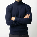 Erwin | Men's Fine-Knit Turtleneck Jumper, Classic Autumn Jumper | My Sweet Wardrobe | White