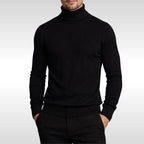 Erwin | Men's Fine-Knit Turtleneck Jumper, Classic Autumn Jumper | My Sweet Wardrobe | Black