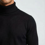 Erwin | Men's Fine-Knit Turtleneck Jumper, Classic Autumn Jumper | My Sweet Wardrobe | Black