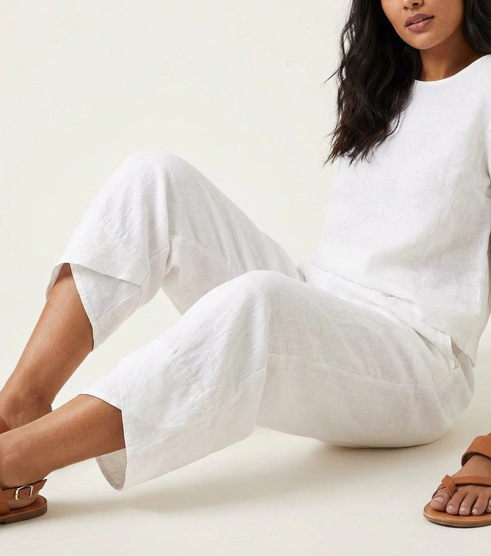 Esme | Women's Lightweight Linen Trousers, Breathable Summer Trousers | My Sweet Wardrobe | Wit