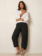 Esme | Women's Lightweight Linen Trousers, Breathable Summer Trousers | My Sweet Wardrobe | Rood