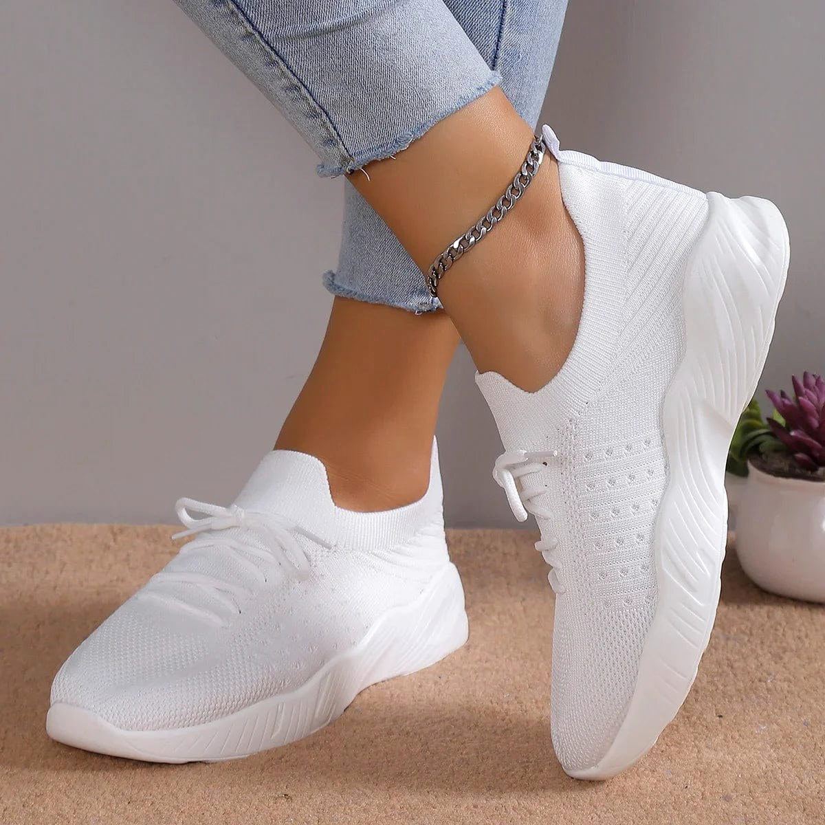 Esme | Women's Orthopaedic Slip-On Shoes | My Sweet Wardrobe | Soft White