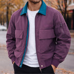 Evan | Men's City Bomber Jacket, Relaxed Fit Jacket | My Sweet Wardrobe | Gray
