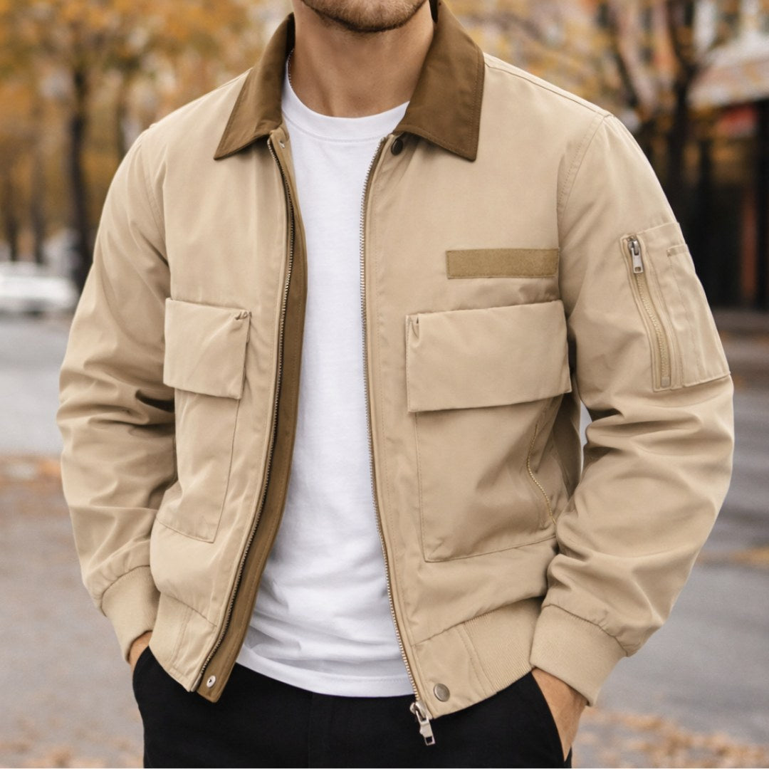 Evan | Men's City Bomber Jacket, Relaxed Fit Jacket | My Sweet Wardrobe | Purple