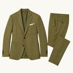 Evan | Men's Slim Fit Blazer and Trousers, Tailored Two-Piece Suit | Dressific | Olive Green
