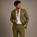Evan | Men's Slim Fit Blazer and Trousers, Tailored Two-Piece Suit | Dressific | Beige