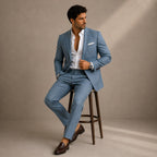 Evan | Men's Slim Fit Blazer and Trousers, Tailored Two-Piece Suit | Dressific | Black