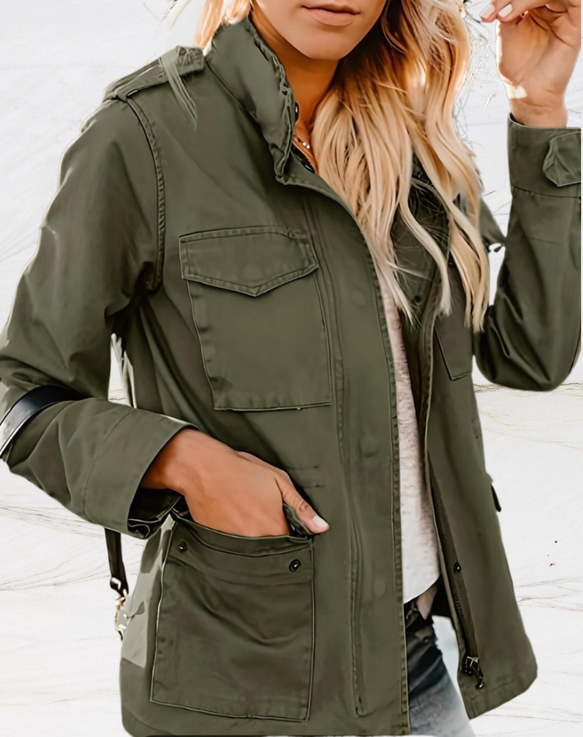 Evie | Women's Structured Utility Jacket, Smart Casual Jacket | My Sweet Wardrobe