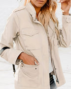 Evie | Women's Structured Utility Jacket, Smart Casual Jacket | My Sweet Wardrobe