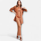 Ewa | Women's Three-Piece Lounge Set, Soft Knit Cardigan Suit | My Sweet Wardrobe