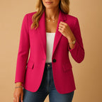 Felicity | Women's Fitted Tailored Blazer, Structured Summer Jacket | My Sweet Wardrobe | Pink