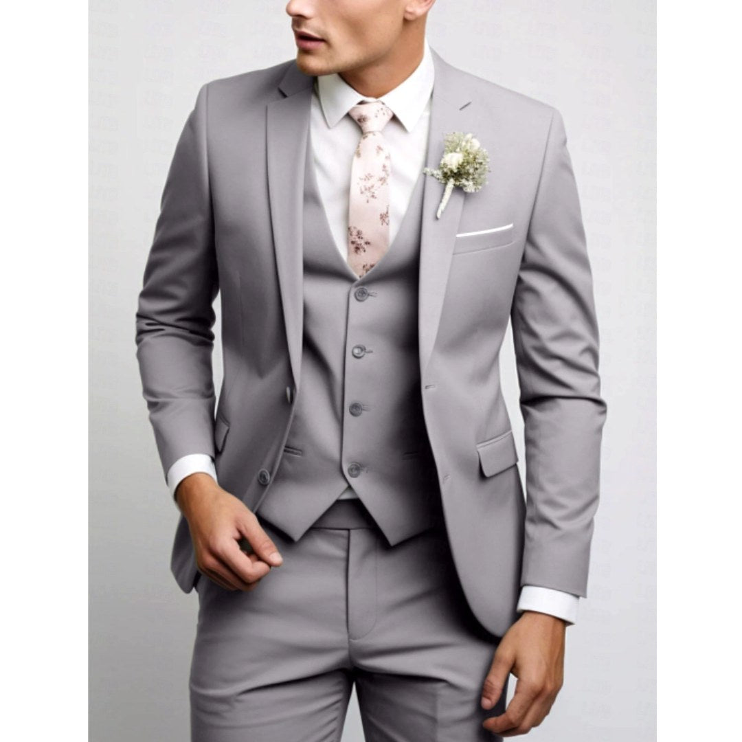 Felix | Men's Suit for Wedding Guests in Slim Fit Cut, Three-Piece Suit | My Sweet Wardrobe | Light Blue