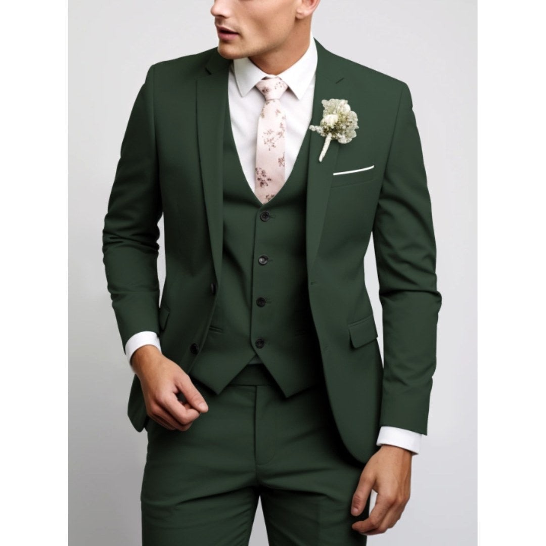 Felix | Men's Suit for Wedding Guests in Slim Fit Cut, Three-Piece Suit | My Sweet Wardrobe | Black