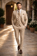 Phillip | Men's Three-Piece Suit with Vest and Lapels, Classic Suit | My Sweet Wardrobe