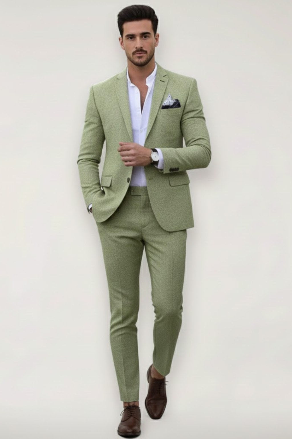 Finley | Men's Slim Fit Suit Set, Tailored Blazer Suit | My Sweet Wardrobe | Light Green