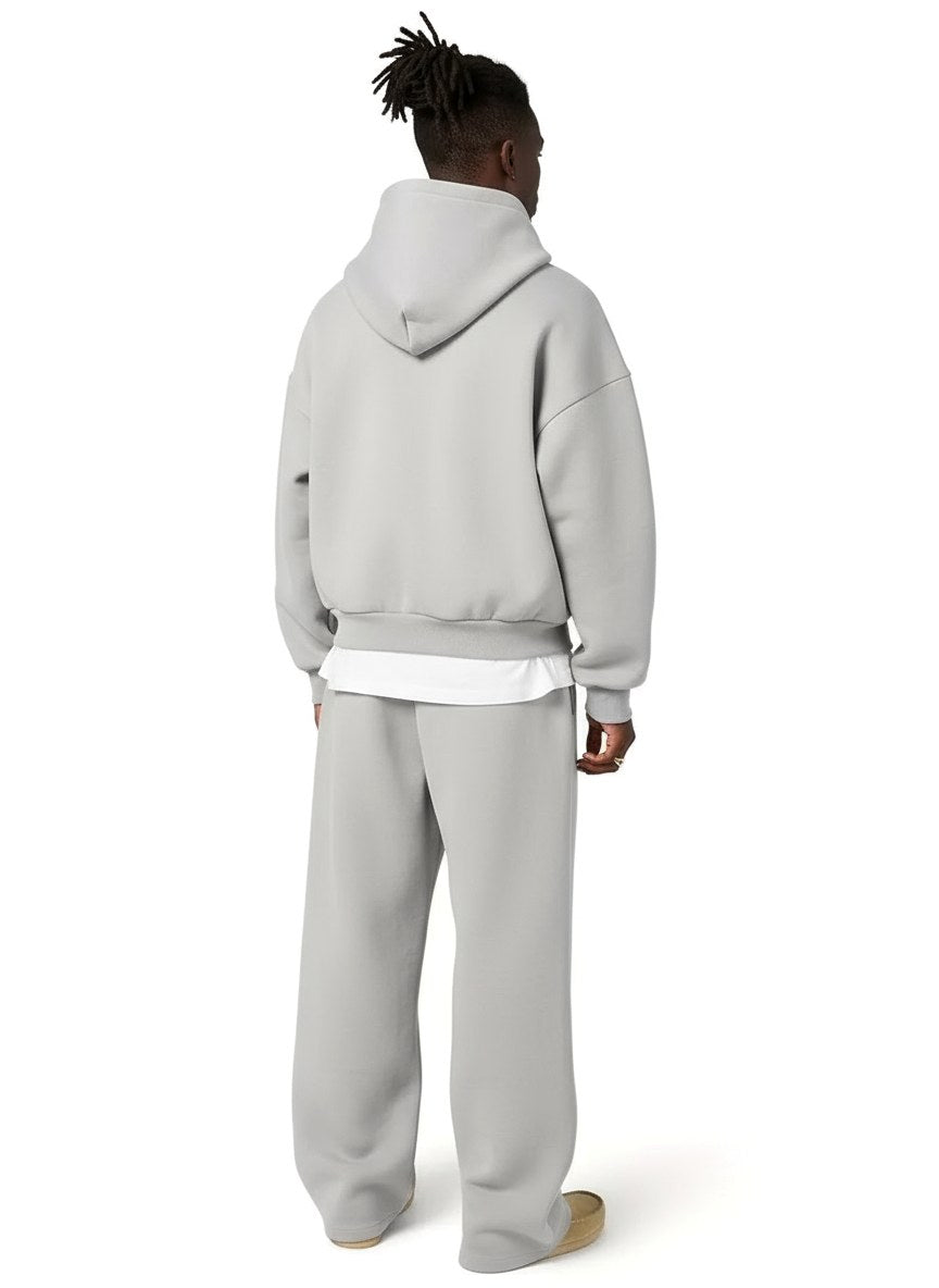 Florian | Men's Hooded Tracksuit with Straight Fit, Hoodie Set | My Sweet Wardrobe | Light Grey