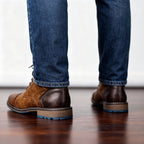 Franz | Men's Lace-Up Boots with Reinforced Toe Cap, Rugged Ankle Boots | My Sweet Wardrobe | Dark Brown