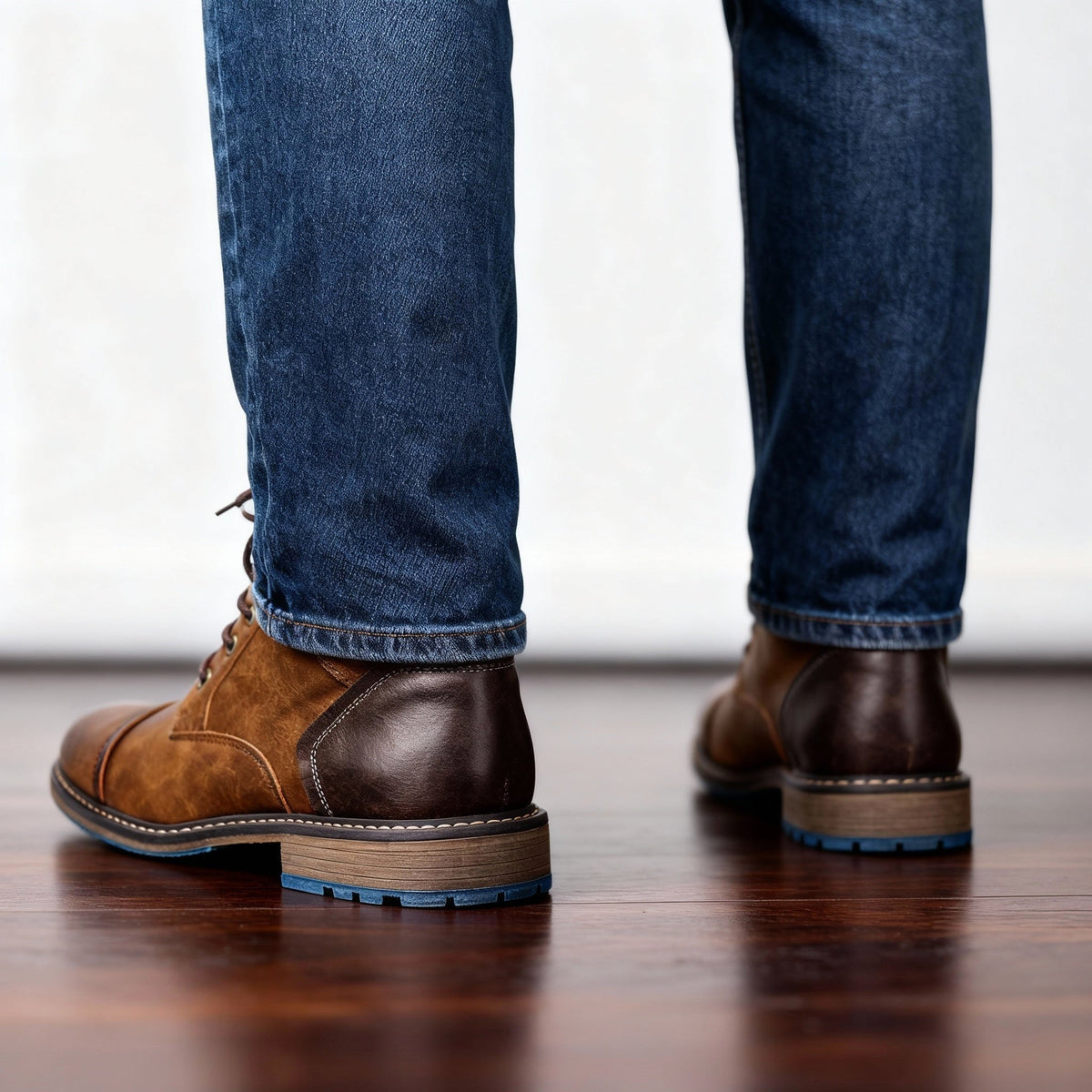 Franz | Men's Lace-Up Boots with Reinforced Toe Cap, Rugged Ankle Boots | My Sweet Wardrobe | Dark Brown