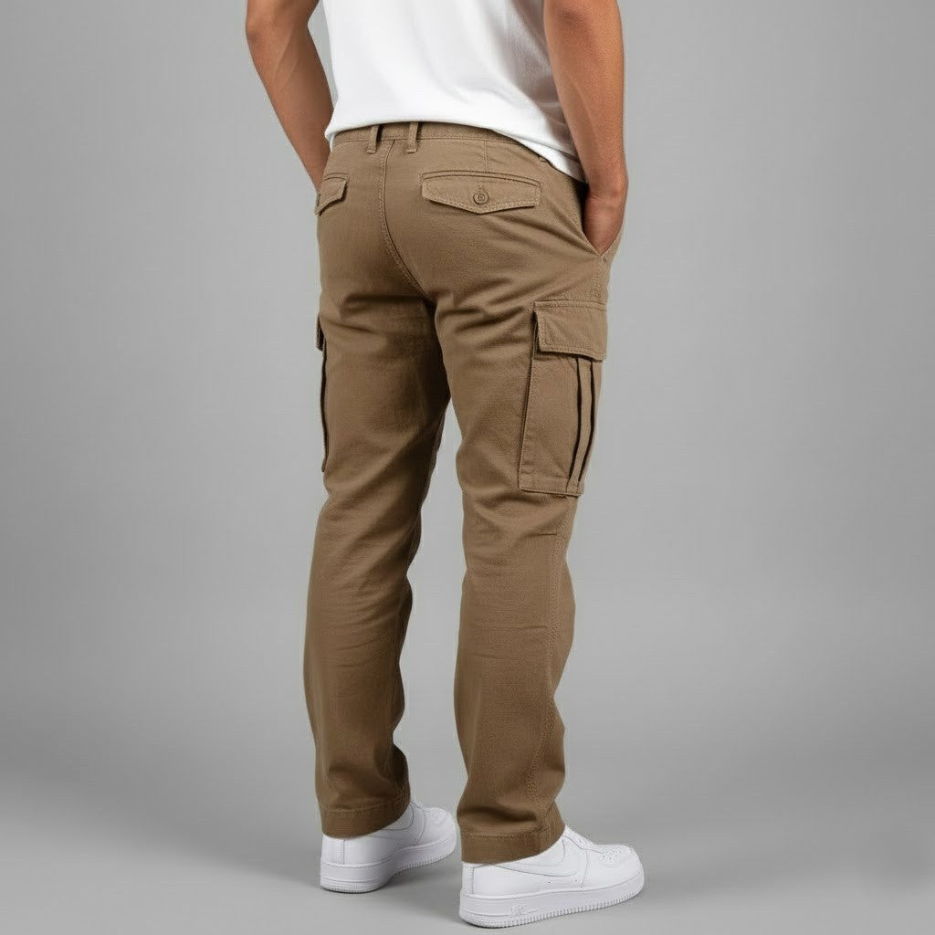 Freddie | Men's Relaxed Fit Cargo Trousers, Side Pocket Streetwear Trousers | My Sweet Wardrobe | Grey