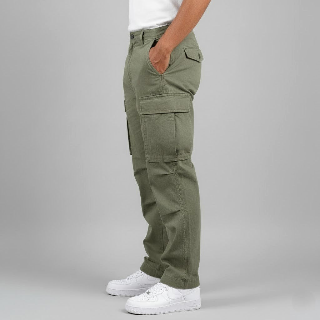 Freddie | Men's Relaxed Fit Cargo Trousers, Side Pocket Streetwear Trousers | My Sweet Wardrobe