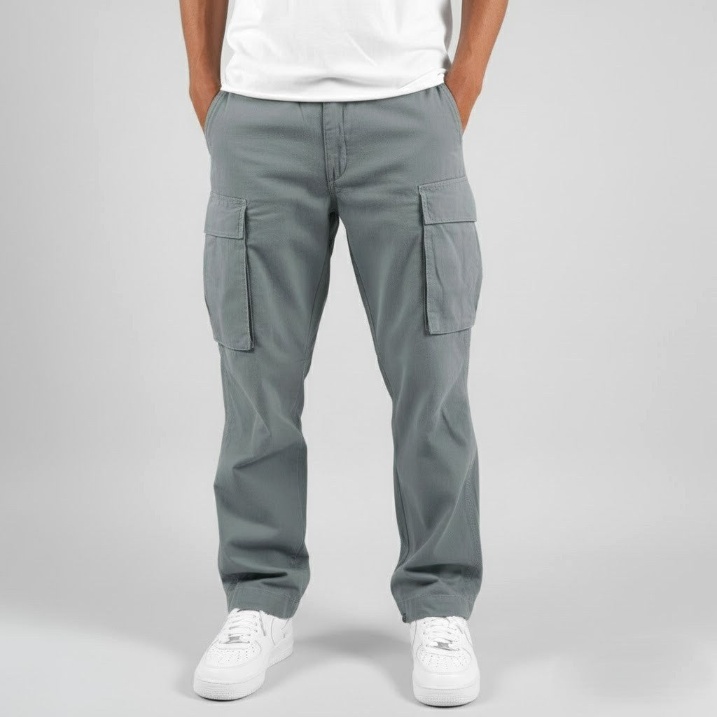 Freddie | Men's Relaxed Fit Cargo Trousers, Side Pocket Streetwear Trousers | My Sweet Wardrobe