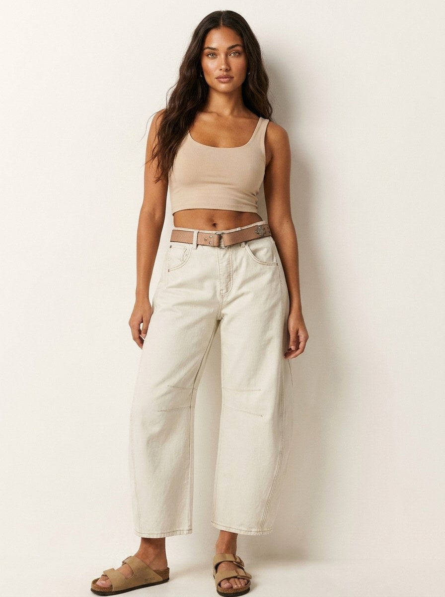 Freya | Women's Relaxed Barrel Jeans, High-Waist Denim Jeans | My Sweet Wardrobe