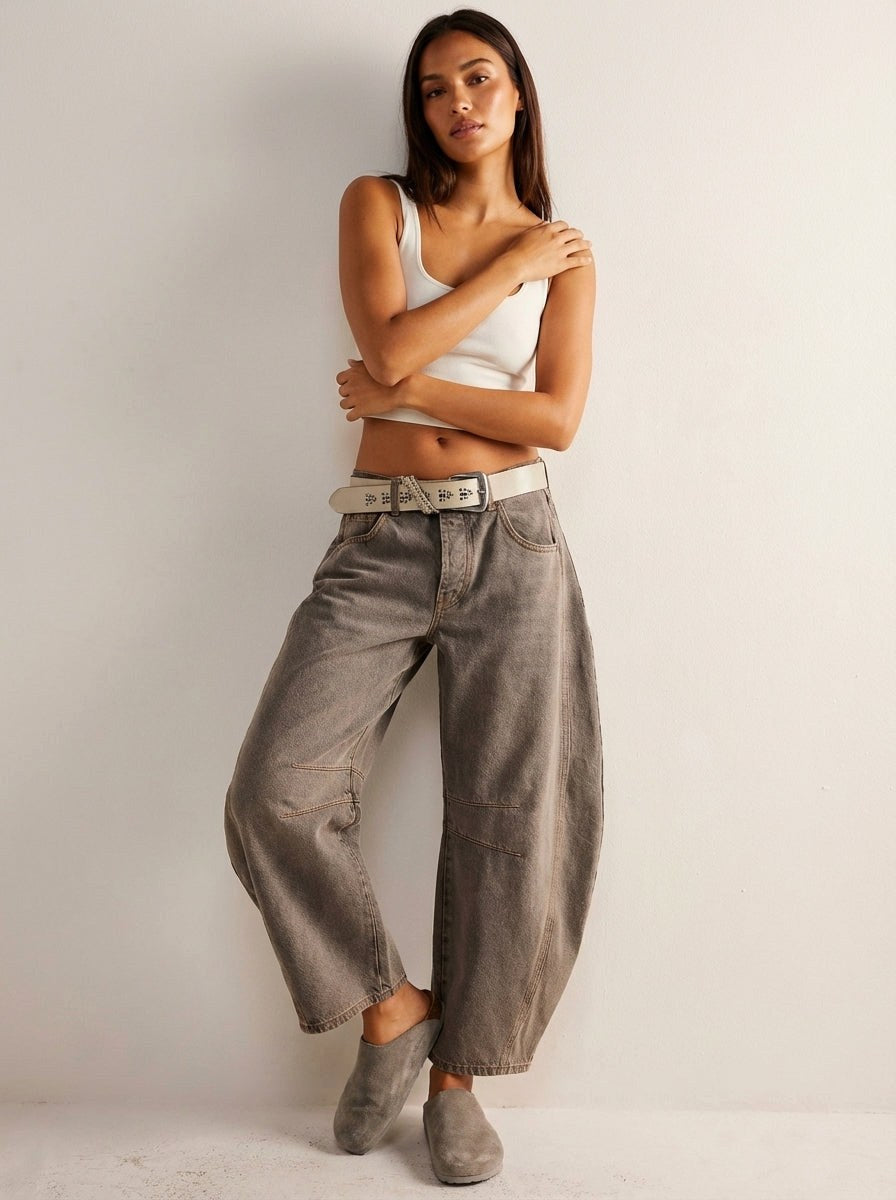 Freya | Women's Relaxed Barrel Jeans, High-Waist Denim Jeans | My Sweet Wardrobe