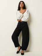Freya | Women's Relaxed Barrel Jeans, High-Waist Denim Jeans | My Sweet Wardrobe | Lichtblauw