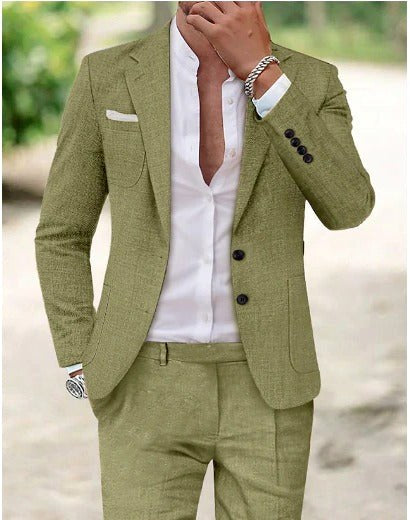 Friedrich | Men's Lightweight Two-Piece Suit, Elegant Blazer with Trousers | My Sweet Wardrobe | Beige