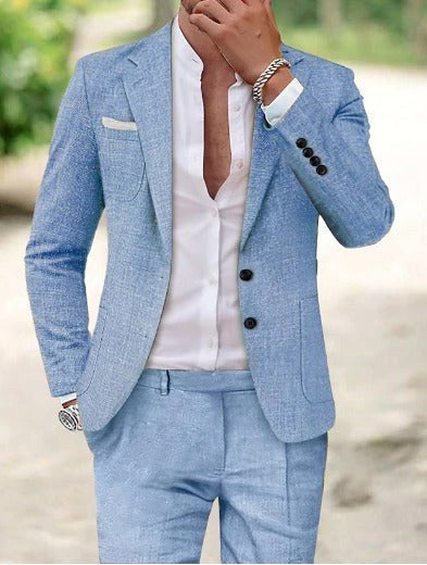 Friedrich | Men's Lightweight Two-Piece Suit, Elegant Blazer with Trousers | My Sweet Wardrobe | Beige