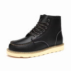 Fritz | Men's Leather Boots in Natural Tone, Rugged Autumn Boots | My Sweet Wardrobe | Bordeaux