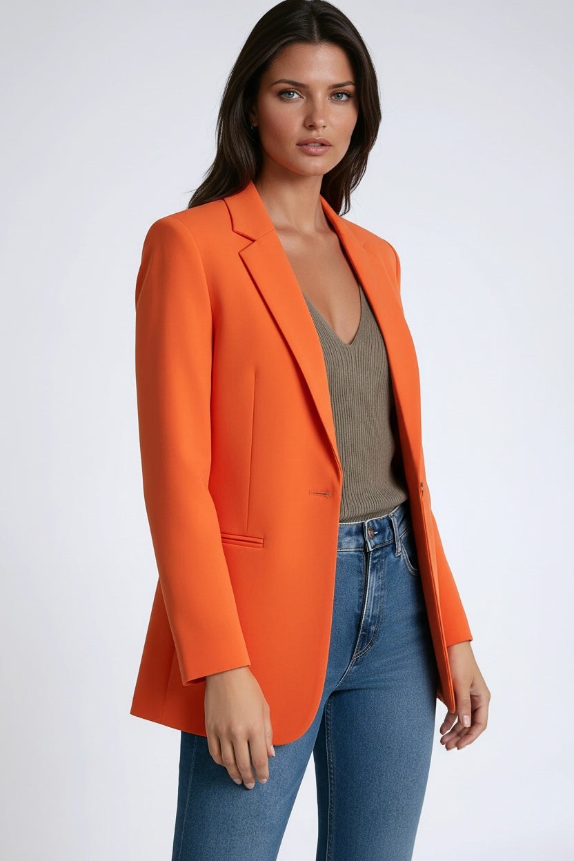 Gabrielle | Women's Long Blazer with Lapels, Tailored Blazer | My Sweet Wardrobe