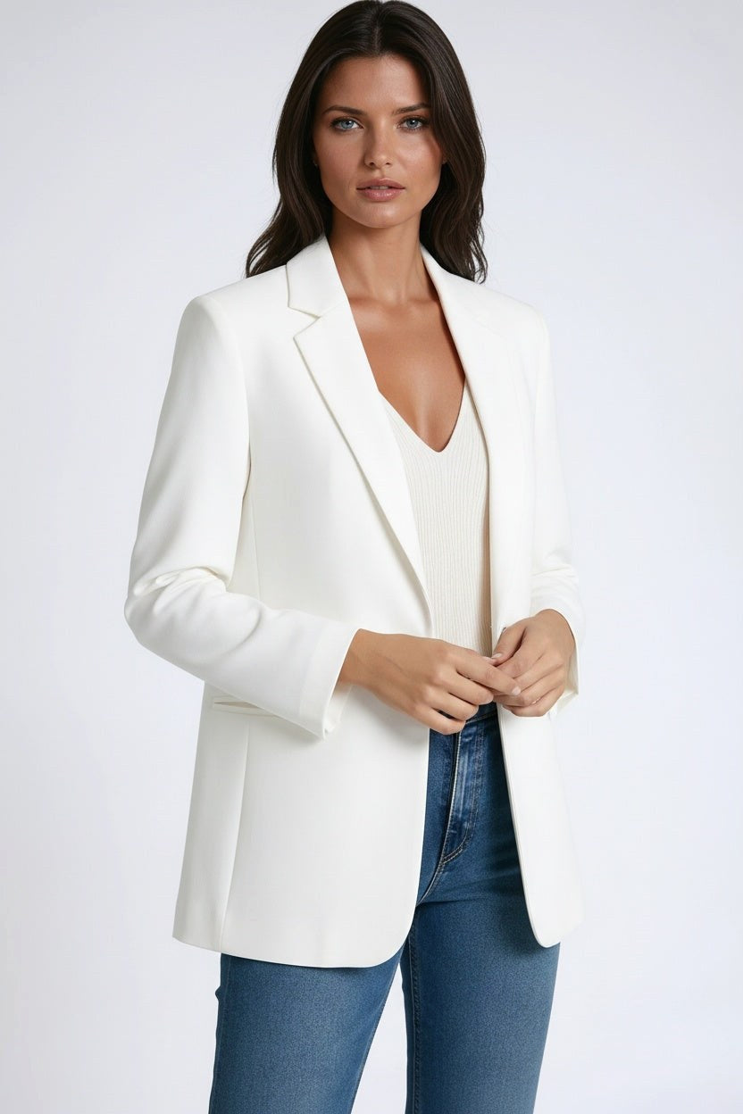 Gabrielle | Women's Long Blazer with Lapels, Tailored Blazer | My Sweet Wardrobe