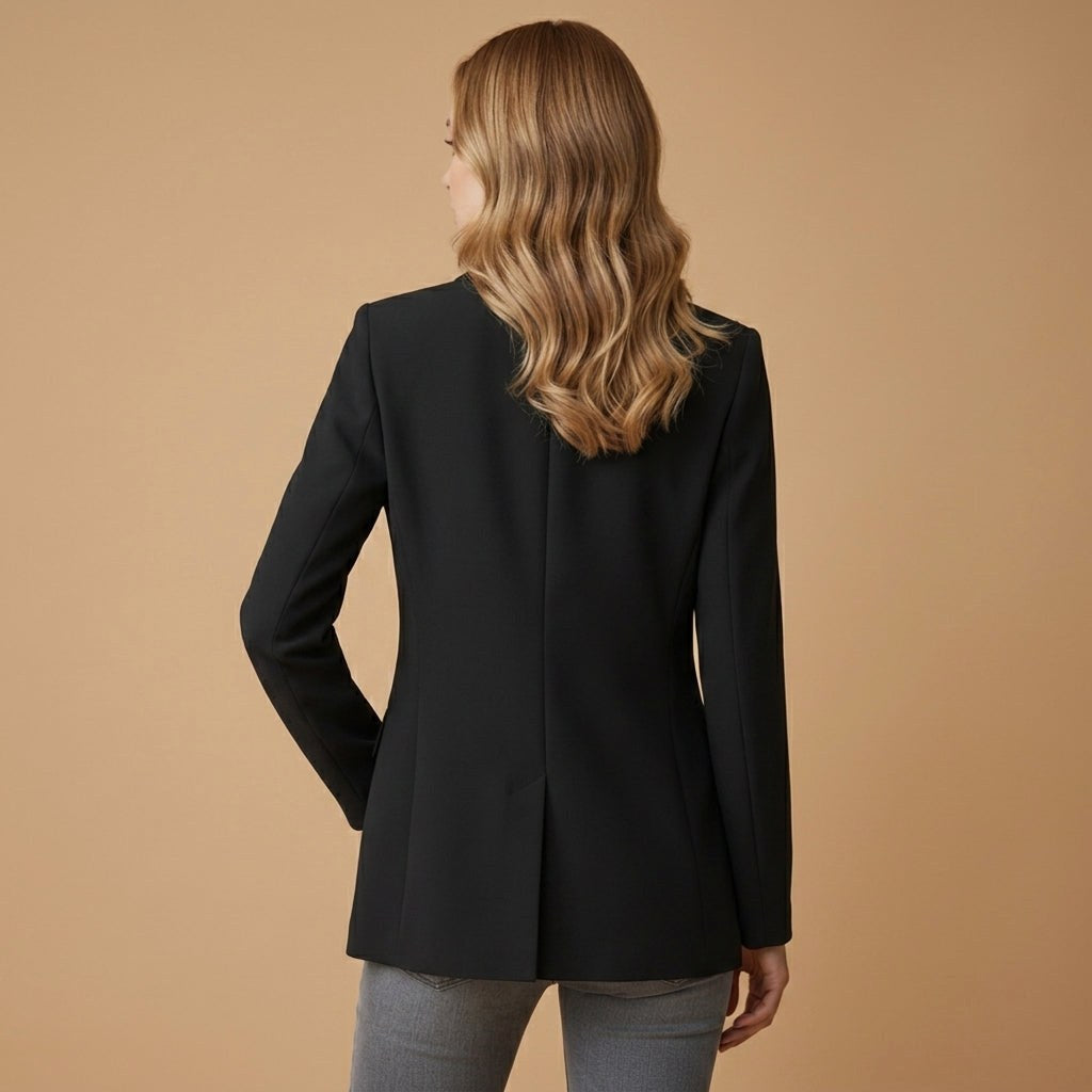 Gabrielle | Women's Tailored Cotton Blend Blazer, Notched Lapel Smart Jacket | My Sweet Wardrobe