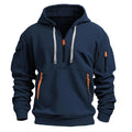 Gareth | Men's Zip-Pocket Casual Hoodie, Relaxed Hooded Jumper | My Sweet Wardrobe