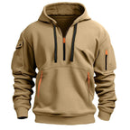 Gareth | Men's Zip-Pocket Casual Hoodie, Relaxed Hooded Jumper | My Sweet Wardrobe